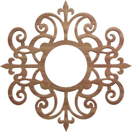 Ekena Millwork Dijon Wood Fretwork Pierced Ceiling Medallion, Walnut, 16"OD x 5 1/4"ID x 3/8"T CMWP16X16X0375DIWA